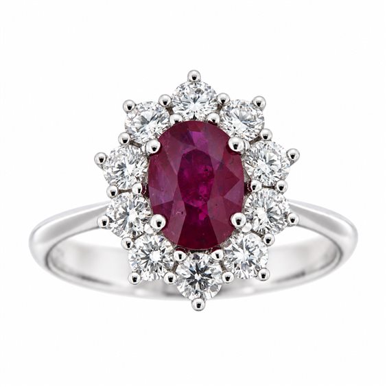 Anello Fanton Gioielli Donna ANELLI RUBINO in Oro bianco Rubino 1.23 Ct ANOR-259-52 - ANOR-259-52
